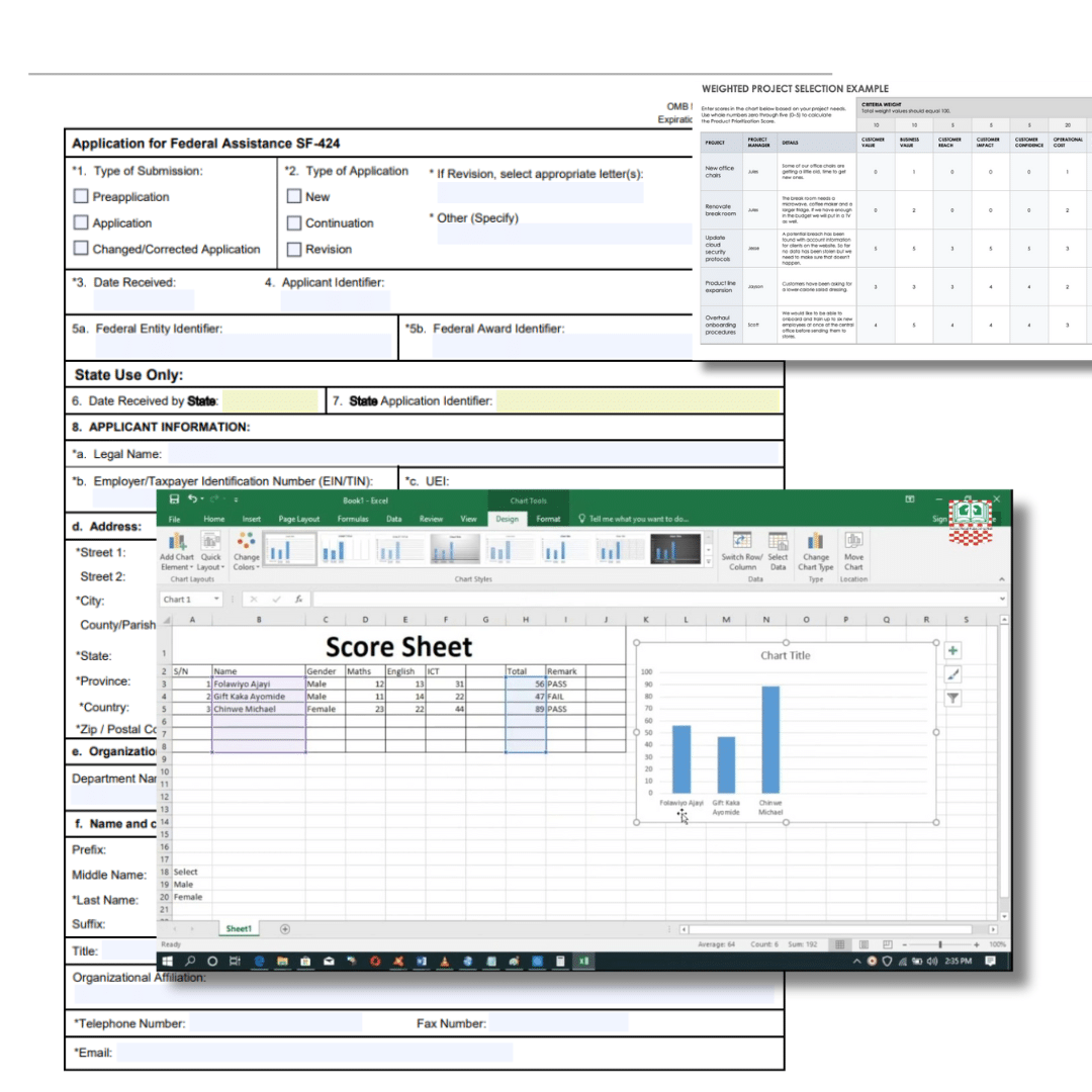 spreadsheet score