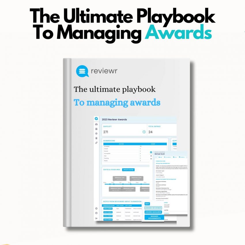 Webinar header image for The Ultimate Playbook to Managing Awards - a step by step guide to managing member recognition awards that are efficient for program managers and engaging for participants.